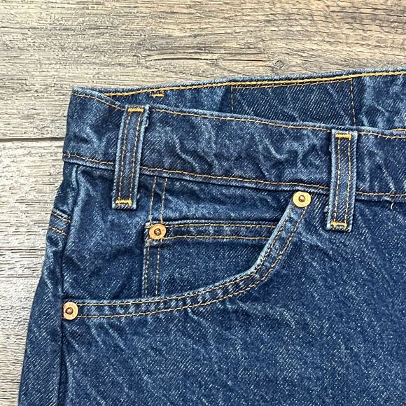 Levi’s Orange Tab 505 Regular Fit Straight Leg Dark Wash Jeans - Men’s 34x30 - Picture 2 of 10